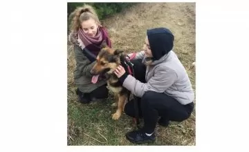Młodzież z Leśnej na wolontariackiej wizycie w schronisku