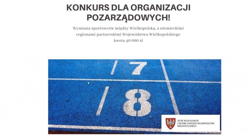 Konkurs dla organizacji pozarządowych! Wymiana sportowców między Wielkopolską a niemieckimi regionami partnerskimi Województwa Wielkopolskiego”