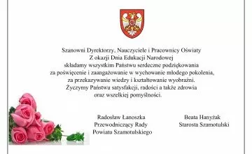 Życzenia z okazji Dnia Edukacji Narodowej