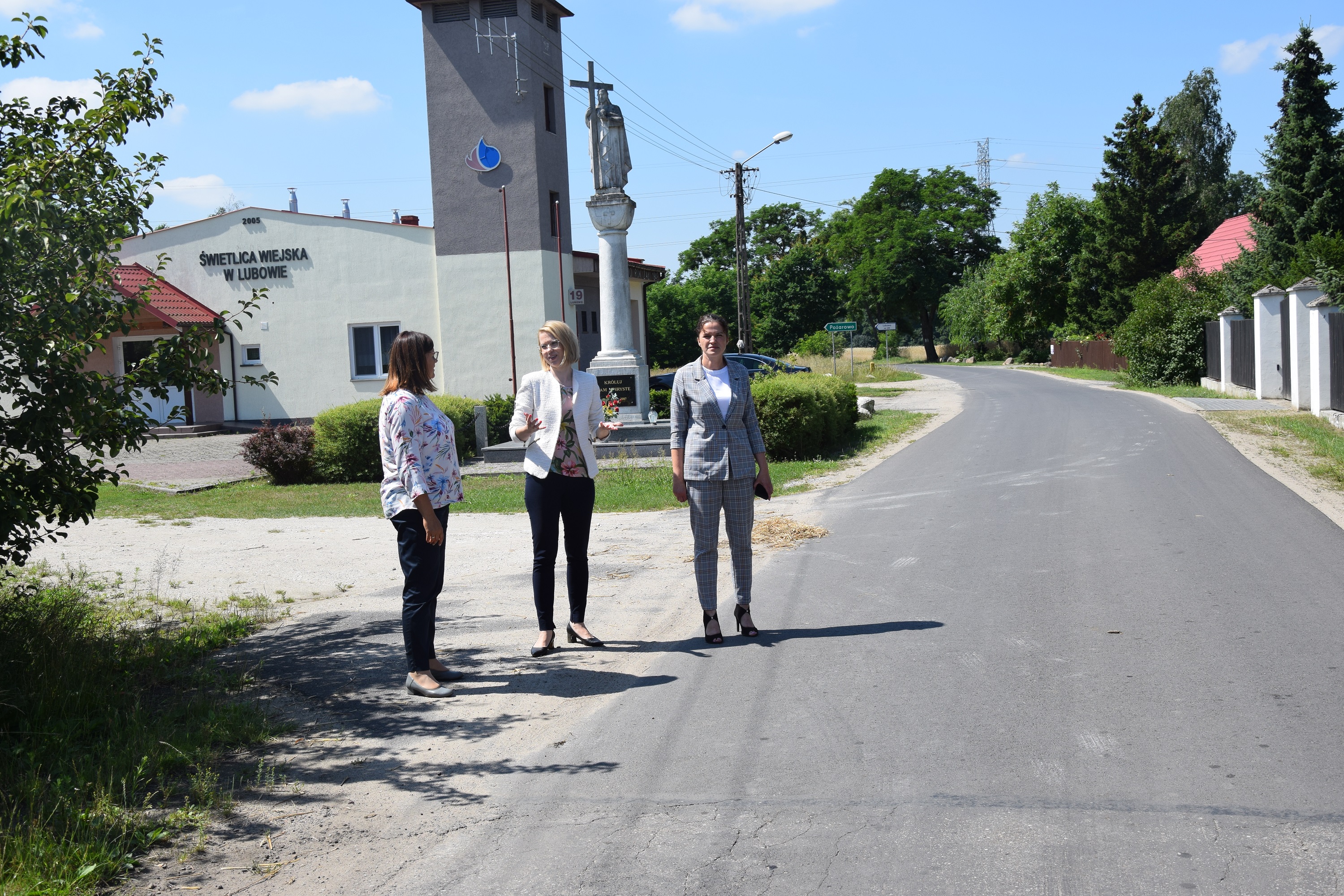 Wizyta Starosty Szamotulskiego, Poseł Marty Kubiak i Dyrektora ZDP na drogach powiatowych
