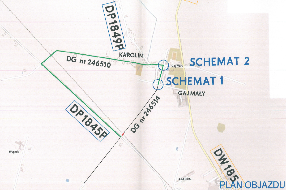 Mapka objazdu Mapka objazdu