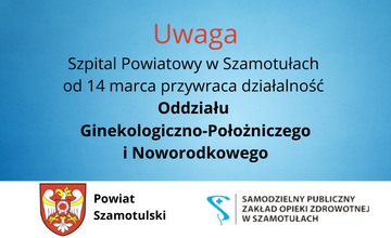 Szpital Powiatowy w Szamotułach wznawia działalności wszystkich oddziałów