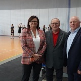 Starosta Szamotulski Beata Hanyżak, Wicestarosta Szamotulski Przemysław Nowak oraz Prezes UKS Szamotulanin Wiesław Małyszka