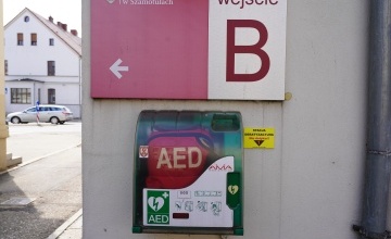 Defibrylator przy Starostwie Powiatowym w Szamotułach