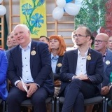 Starosta Szamotulski Beata Hanyżak, Wicestarosta Przemysław Nowak oraz Wójt Gminy Obrzycko Paweł Klause