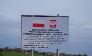 Tablica informująca o dofinansowaniu