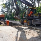 Droga powiatowa nr 1886P Wilczyna - Grzebienisko i sprzęt budowlany 