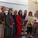 Starosta Szamotulski Beata Hanyżak, Wicestarosta Rafał Zimny, nauczyciele oraz dyrektorzy 