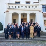 Starosta Szamotuslki Beata Hanyżak wraz z Kronikarzami Ochotniczej Straży Pożarnej