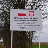 Tablica informacyjna w miejscu realizacji inwestycji