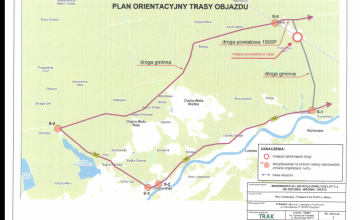Plan orientacyjny trasy objazdu