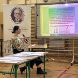Uczestniczka podczas Olimpiady Wiedzy o Mleku i Mleczarstwie