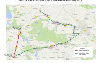 Mapka objazdu - droga wojewódzka nr 116 Nojewo-Podpniewki 