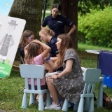 Święto Policji w Szamotułach - gry i zabawy dla najmłodszych
